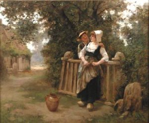 A Girl Harvesting Hay