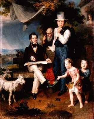 Group Portrait including the artist George Dawe 1781-1829 and a self portrait
