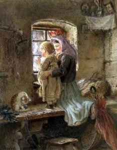 A Quayside in Winter Unloading the Catch