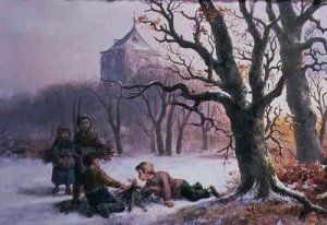 Children Collecting Logs