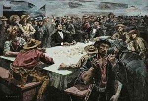 Alice and the Red Queen play croquet