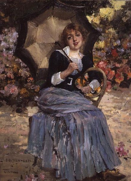 Girl with a sunshade 1879