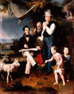 Group Portrait including the artist George Dawe 1781-1829 and a self portrait